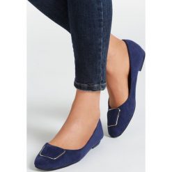 Niebieskie Balerinki Aeryn. Niebieskie baleriny damskie Renee, z aplikacjami, z jeansu, eleganckie. Za 69,99 zł.