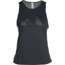 Adidas Performance Top carbon/black. Szare topy sportowe damskie marki adidas Performance, l, z elastanu. W wyprzedaży za 126,65 zł.