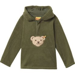 Blzua w kolorze khaki. Brązowe bluzy niemowlęce Steiff, z aplikacjami, bez rękawów, bez kaptura. W wyprzedaży za 68,95 zł.