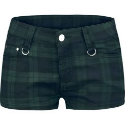 Banned Alternative Tartan Shorts Krótkie spodenki damskie czarny/zielony. Czarne szorty damskie marki Banned. Za 62,90 zł.