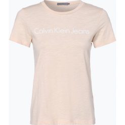 Calvin Klein Jeans - T-shirt damski, różowy. Szare t-shirty damskie marki Calvin Klein Jeans, l, z nadrukiem, z bawełny, z okrągłym kołnierzem. Za 99,95 zł.
