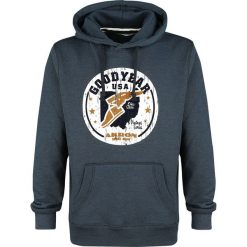 GoodYear Reedwood Bluza z kapturem odcienie granatowego. Szare bluzy męskie rozpinane marki GoodYear, xl, z nadrukiem, z materiału, z kapturem. Za 284,90 zł.
