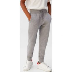 Mango Kids - Spodnie dziecięce Franciap 110-164 cm. Szare spodnie chłopięce Mango Kids, bez wzorów, z bawełny, casualowe. Za 45,90 zł.