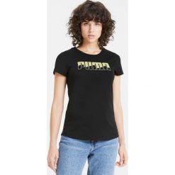 Puma Rebel Koszulka Czarny. Czarne koszulki damskie Puma, s, z nadrukiem, z bawełny, bez kołnierzyka, z krótkim rękawem. Za 102,95 zł.