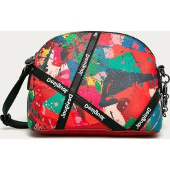 Desigual - Torebka. Listonoszki damskie Desigual, w paski, z bawełny, na ramię, małe, bez dodatków. Za 259,90 zł.