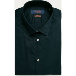 Trussardi Jeans - Koszula. Białe koszule męskie Trussardi Jeans, l, bez wzorów, z elastanu, eleganckie, z włoskim kołnierzykiem, z długim rękawem. Za 319,90 zł.