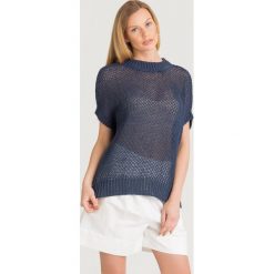 SWETER MACH Weekend Max Mara. Niebieskie bluzki damskie Weekend Max Mara, s, bez wzorów, bez rękawów, bez kaptura. Za 473,40 zł.