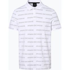 Armani Exchange - Męska koszulka polo, biały. Białe koszulki męskie Armani Exchange, m, z napisami, bez rękawów. Za 299,95 zł.