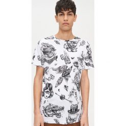 Koszulka z kolekcji Ink Ready - Biały. Białe koszulki męskie Cropp, s, bez wzorów, bez kołnierzyka, bez rękawów. W wyprzedaży za 25,99 zł.