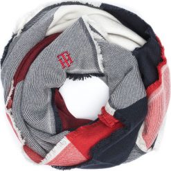 Tommy Hilfiger Monogram Szalik Niebieski Czerwony Biały. Czerwone szaliki damskie TOMMY HILFIGER, bez wzorów, z wełny. Za 324,95 zł.