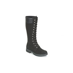 Kozaki Timberland WOMEN'S PREMIUM 14IN WP BOOT. Czarne kozaki damskie Timberland, bez obcasa, bez zapięcia. Za 1009,00 zł.