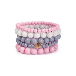 BRANSOLETKA ACCCESSORIES 1W8-003-SS19 Różowy. Różowe bransoletki damskie ACCCESSORIES, z tworzywa sztucznego. Za 19,99 zł.