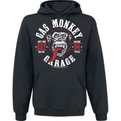 Bluzy męskie: Gas Monkey Garage Round Seal Bluza z kapturem czarny