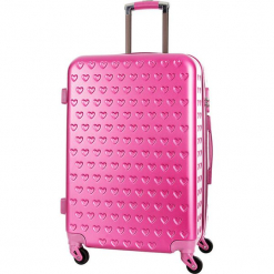 Walizka w kolorze różowym - 102 l. Czerwone walizki Bagstone & Travel One, z materiału. W wyprzedaży za 279,95 zł.