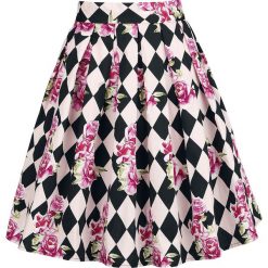 Spódniczki: Hell Bunny Harley 50's Skirt Spódnica czarny/różowy