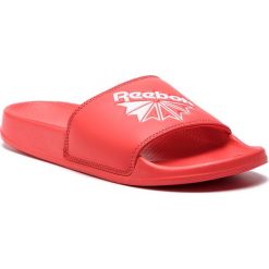 Klapki Reebok - Classic Slide DV4099 Bright Rose/White. Czerwone klapki damskie Reebok, bez wzorów, ze skóry ekologicznej, bez obcasa. W wyprzedaży za 99,00 zł.