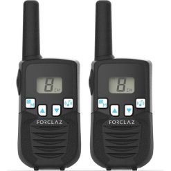 Para Walkie-talkie na baterie - ONchannel 110 - 5 km. Czarne plecaki męskie FORCLAZ, bez wzorów. Za 99,99 zł.