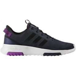 Adidas Buty Cloudfoam Racer Tr W Collegiate Navy/Core Black/Shock Purple 38.0. Niebieskie buty sportowe damskie marki Adidas, w paski, z syntetyku, eleganckie, na fitness i siłownię. W wyprzedaży za 239,00 zł.