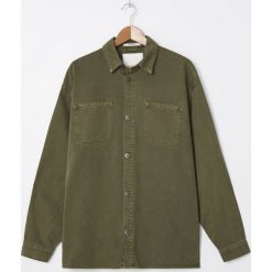 Jeansowa koszula oversize -. Koszule męskie House, s, bez wzorów, z jeansu, bez kołnierzyka, bez rękawów. Za 119,99 zł.