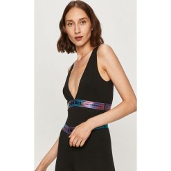Diesel - Top. Czarne bluzki damskie Diesel, s, z aplikacjami, z elastanu, casualowe, bez kołnierzyka, bez rękawów. Za 229,90 zł.