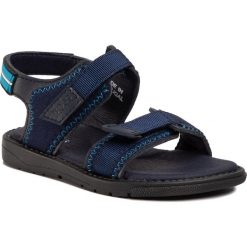 Sandały BOSS - J09129 S Navy 849. Niebieskie sandały chłopięce Boss, ze skóry ekologicznej, bez zapięcia. Za 269,00 zł.