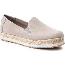 Espadryle TOMS - Palma 10013369 Drizzle Grey Suede. Szare espadryle damskie Toms, bez wzorów, ze skóry, bez obcasa, na płaskiej podeszwie. Za 359,00 zł.