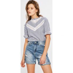 Answear - Top. Szare topy damskie ANSWEAR, s, bez wzorów, z bawełny, casualowe, bez kołnierzyka, z krótkim rękawem. W wyprzedaży za 89,90 zł.
