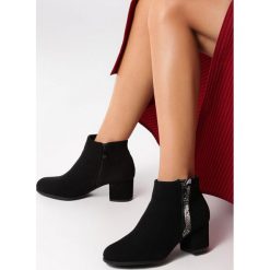 Czarne Botki Elmstead. Czarne botki damskie Born2be, na wiosnę, na średnim obcasie, na obcasie, na zamek. Za 119,99 zł.