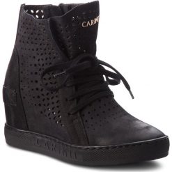 Sneakersy CARINII - B4412 360-000-000-B88. Czarne sneakersy damskie Carinii, z materiału. W wyprzedaży za 239,00 zł.