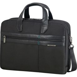 Torba w kolorze czarnym na laptopa - (S)42 x (W)30,5 x (G)18 cm. Czarne torby na laptopa Samsonite, w paski, z poliesteru. W wyprzedaży za 343,95 zł.