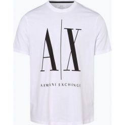 Armani Exchange - T-shirt męski, biały. Białe t-shirty męskie Armani Exchange, xl, z nadrukiem, z bawełny, bez kołnierzyka. Za 179,95 zł.