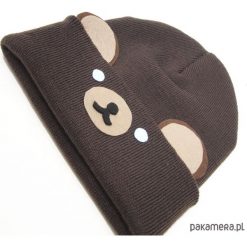 Czapka Beanie Miś. Fioletowe czapeczki niemowlęce marki Pakamera. Za 85,00 zł.