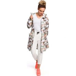 Bluza na Suwak z Kapturem z Nadrukiem Moro Wzór 2. Szare bluzki damskie Molly.pl, s, z nadrukiem, bez rękawów, z kapturem. Za 199,90 zł.