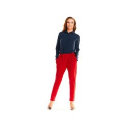 Spodnie N044 czerwony. Czerwone spodnie damskie Awama, xl, z poliesteru. Za 129,00 zł.