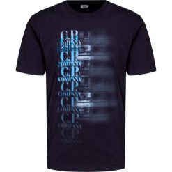 T-shirt C.P. COMPANY JERSEY 24/1. Białe t-shirty męskie CP Company, z nadrukiem, z tkaniny, z okrągłym kołnierzem. Za 440,00 zł.