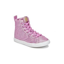 Buty Dziecko Hummel STRADA GLITTER JR. Różowe trampki dziewczęce Hummel, bez wzorów, bez zapięcia. Za 207,20 zł.