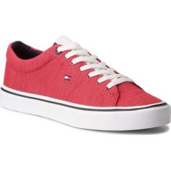Tenisówki TOMMY HILFIGER - Lightweight Knit Sneaker FM0FM01349 Tango Red 611. Czerwone półbuty męskie TOMMY HILFIGER, bez wzorów, z gumy, klasyczne, bez zapięcia. W wyprzedaży za 189,00 zł.