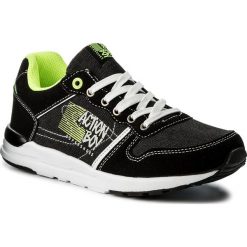 Sneakersy ACTION BOY - BP40-7298 Czarny. Czarne trampki chłopięce Action Boy, bez wzorów, ze skóry ekologicznej, na sznurówki. W wyprzedaży za 49,99 zł.