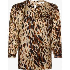 BOSS - Bluzka damska – Ipiti, beżowy. Brązowe bluzki damskie Boss, bez wzorów, eleganckie, bez kołnierzyka, bez rękawów. Za 749,95 zł.