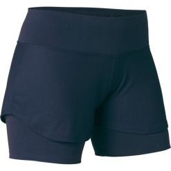 Spodenki Gym & Pilates 520 damskie granatowe. Niebieskie szorty damskie NYAMBA, m, bez wzorów, z elastanu. Za 39,99 zł.