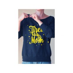 Tired as a mom bluza dla matek karmiących. Czarne bluzy damskie One mug a day, s, z nadrukiem, z bawełny, bez rękawów, bez kaptura. Za 159,00 zł.