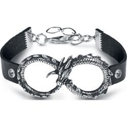 Alchemy Gothic Infinitum Bransoletka skórzana czarny/odcienie srebrnego. Czarne bransoletki damskie z cyrkoniami Alchemy Gothic, srebrne. Za 79,90 zł.