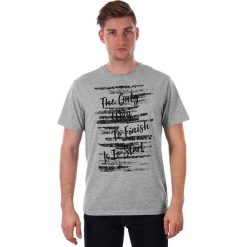 Szary Melanżowy T-shirt Męski z Nadrukiem, Krótki Rękaw, Just Yuppi, Motywacyjna Koszulka TSJTYUP9229kol6SZARY. Szare koszulki męskie Just Yuppi, m, z nadrukiem, z tkaniny, casualowe, bez kołnierzyka, z krótkim rękawem, krótkie. W wyprzedaży za 39,00 zł.