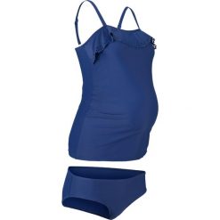 Tankini ciążowe (2 części) bonprix niebieski. Niebieskie stroje kąpielowe ciążowe bonprix, bez wzorów, moda ciążowa. Za 109,99 zł.
