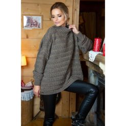 Sweter F610. Swetry damskie Fobya, s, bez wzorów, eleganckie, bez rękawów, bez kaptura. Za 133,00 zł.