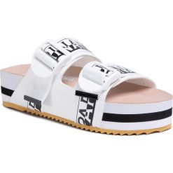 Klapki NAPAPIJRI - Crick NA4ESE White/Black 01. Białe klapki damskie Napapijri, bez wzorów, ze skóry ekologicznej, bez obcasa. Za 379,00 zł.