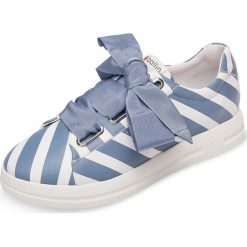 Trampki i Sneakersy Ballin. Niebieskie trampki i tenisówki damskie Ballin, bez wzorów, ze skóry, na sznurówki. Za 1640,00 zł.