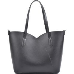 Torebki klasyczne damskie: Skórzana torebka w kolorze czarnym – (S)39 x (W)27 x (G)12,5 cm
