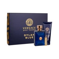 VERSACE Pour Homme Dylan Blue Zestaw dla mężczyzn EDT 100 ml + Żel pod prysznic 100 ml + Spinka do banknotów. Niebieskie spinki do banknotów męskie marki VERSACE. Za 266,36 zł.