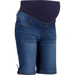 Bermudy dżinsowe ciążowe bonprix niebieski "stone”. Niebieskie jeansy damskie bonprix, moda ciążowa. Za 99,99 zł.